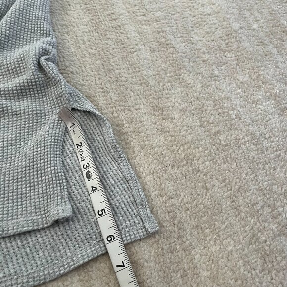 Aerie Offline Gray Waffle Knit Henley Thermal Top XS Cotton Blend - Picture 8 of 12